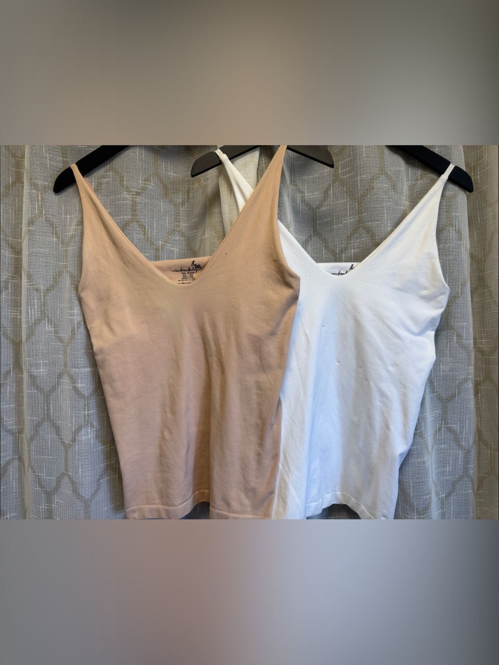 Free People Scoop Tank — Nude and White.